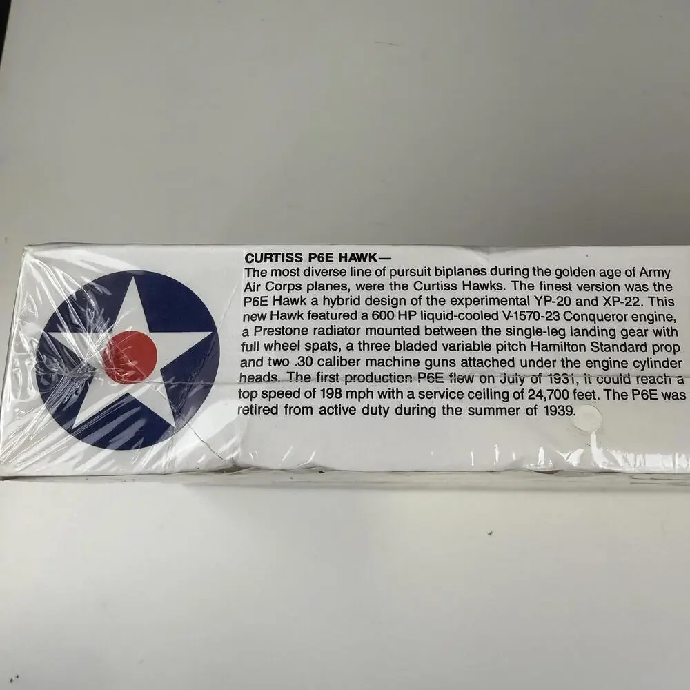 Lindberg Golden Age Biplane Curtiss P6E Plastic Model 1:48 1993 Brand New